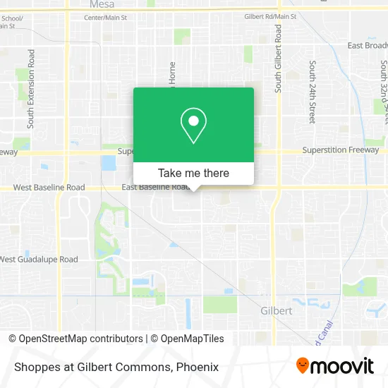 Shoppes at Gilbert Commons map