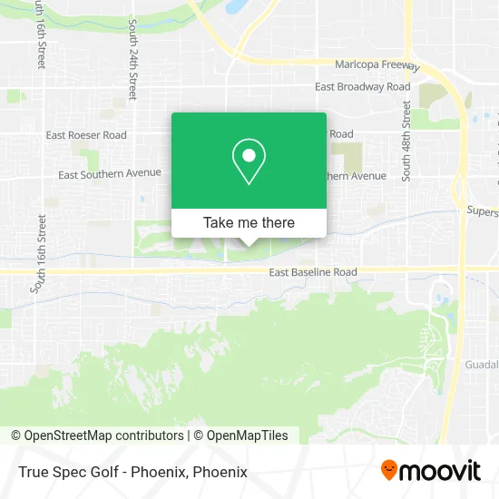True Spec Golf - Phoenix map