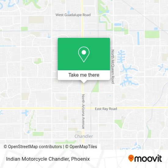 Indian Motorcycle Chandler map
