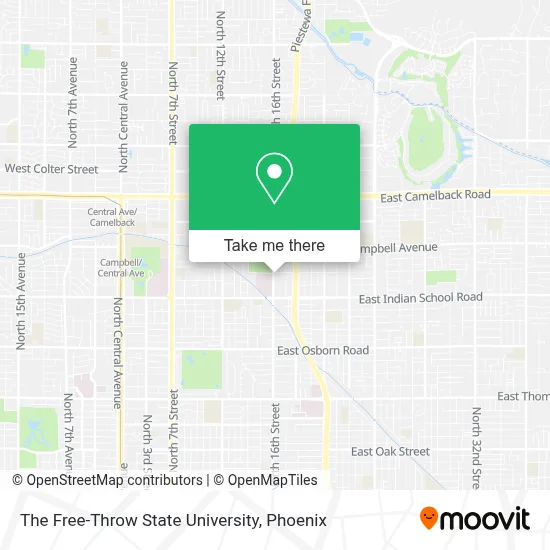 The Free-Throw State University map