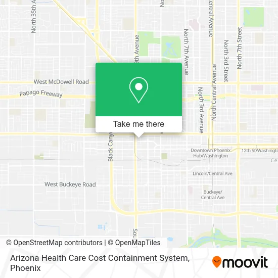 Arizona Health Care Cost Containment System map