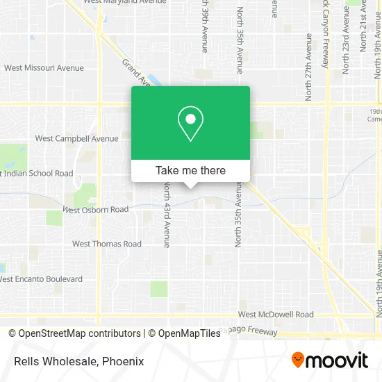 Rells Wholesale map