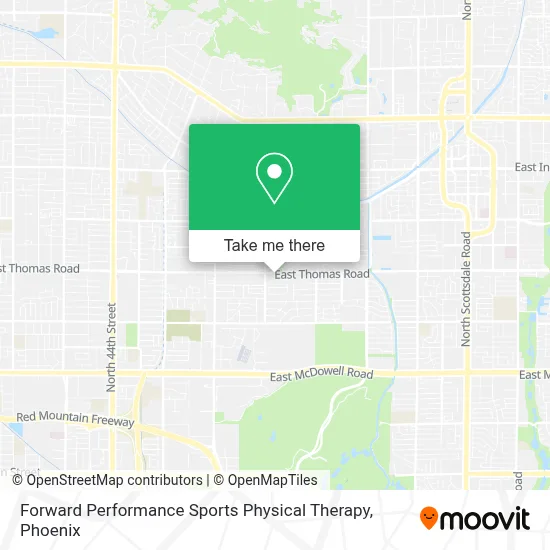Forward Performance Sports Physical Therapy map