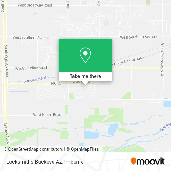 Locksmiths Buckeye Az map