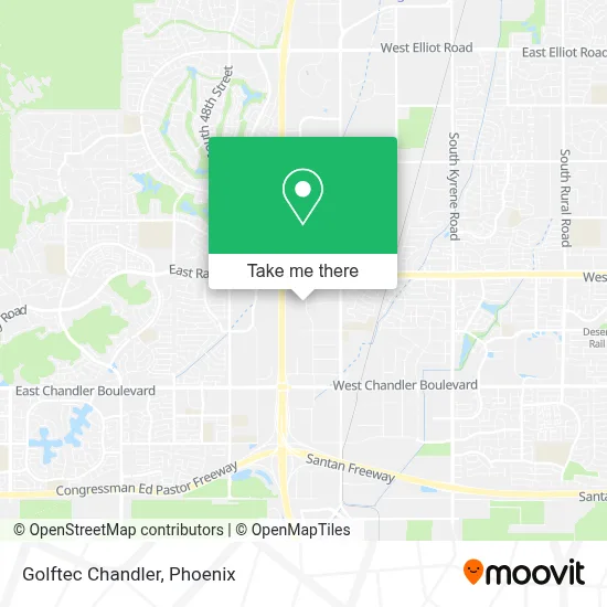 Golftec Chandler map