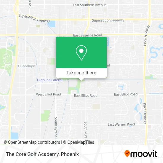 The Core Golf Academy map