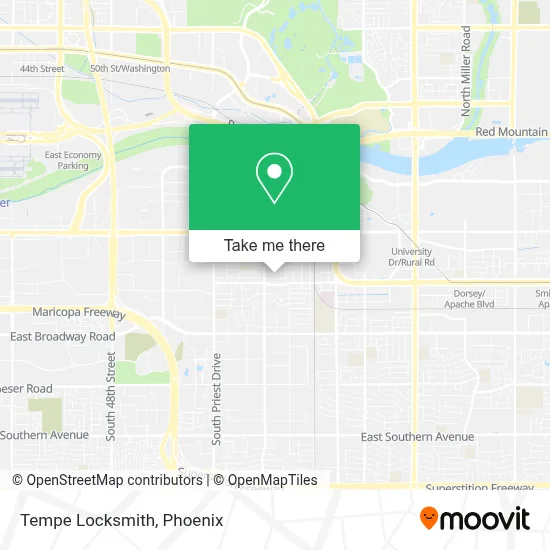 Tempe Locksmith map