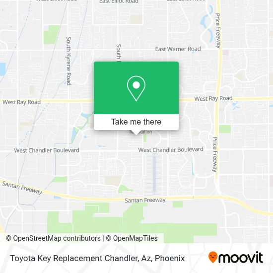 Toyota Key Replacement Chandler, Az map