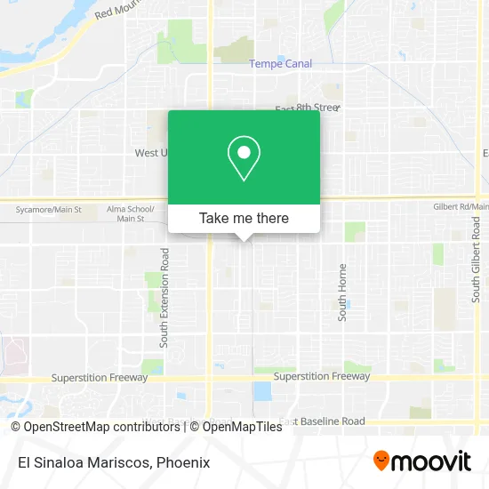 El Sinaloa Mariscos map