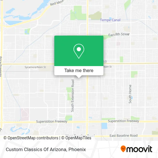 Custom Classics Of Arizona map