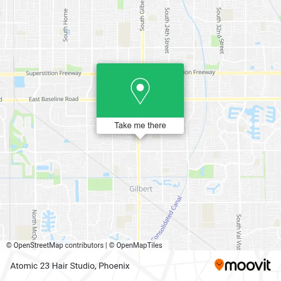 Atomic 23 Hair Studio map