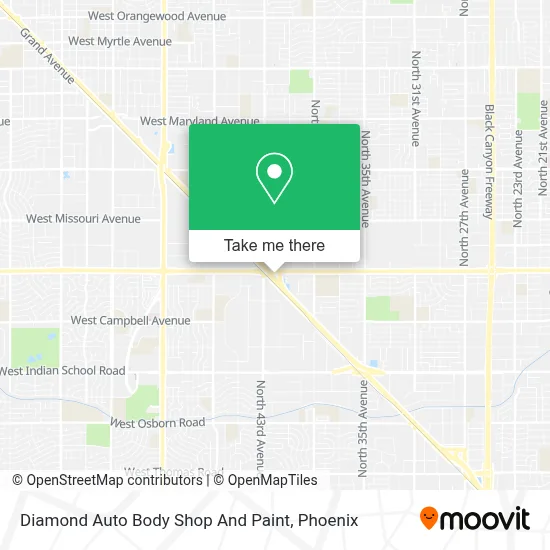 Diamond Auto Body Shop And Paint map