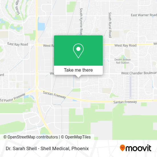 Dr. Sarah Shell - Shell Medical map