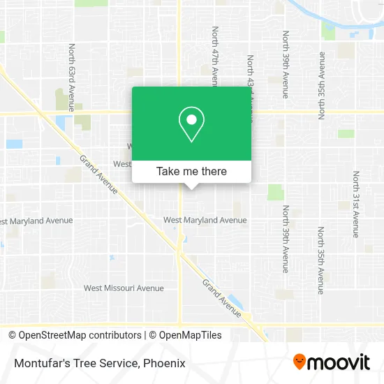 Montufar's Tree Service map