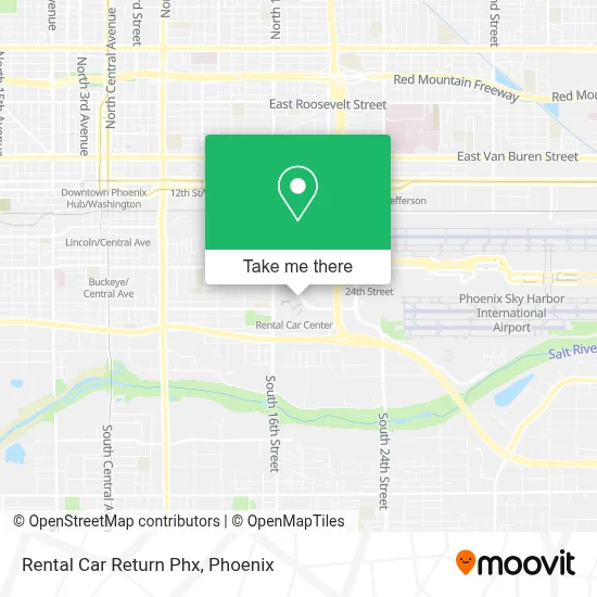 Rental Car Return Phx map