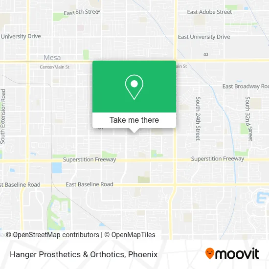 Hanger Prosthetics & Orthotics map