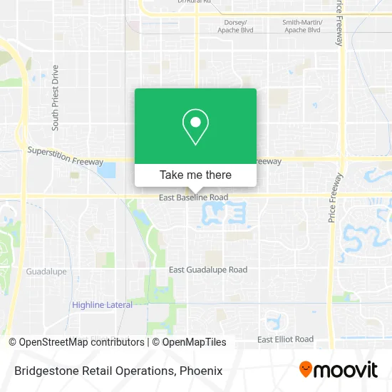 Bridgestone Retail Operations map