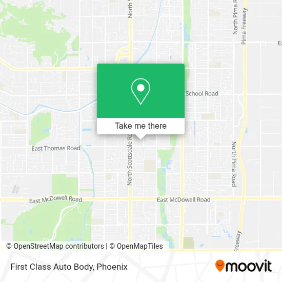 First Class Auto Body map