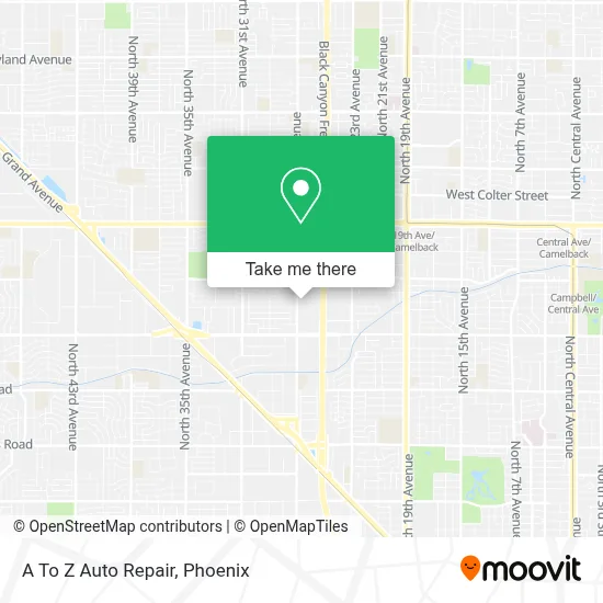 A To Z Auto Repair map