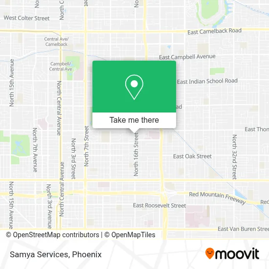 Samya Services map