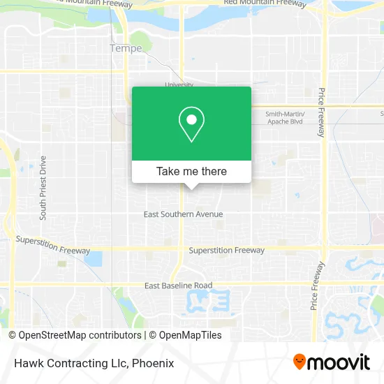 Hawk Contracting Llc map