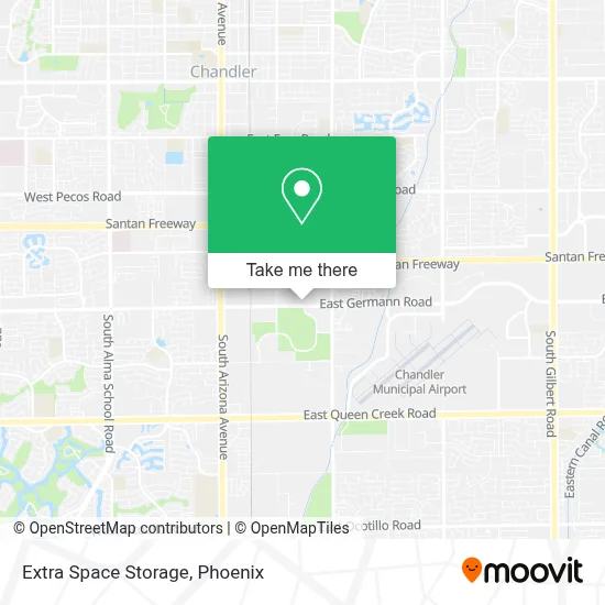 Extra Space Storage map