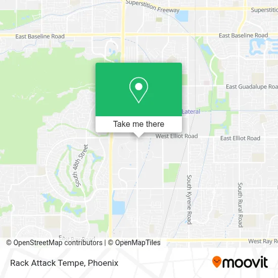 Rack Attack Tempe map