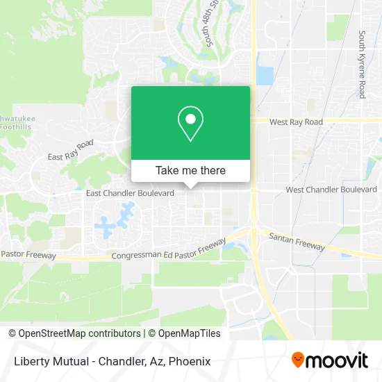 Liberty Mutual - Chandler, Az map