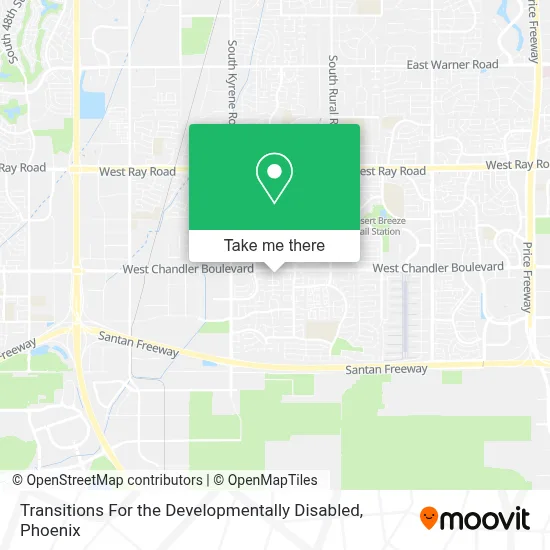 Transitions For the Developmentally Disabled map