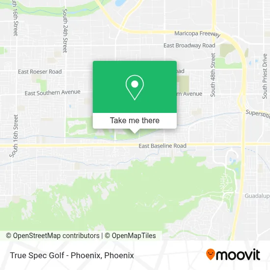 True Spec Golf - Phoenix map