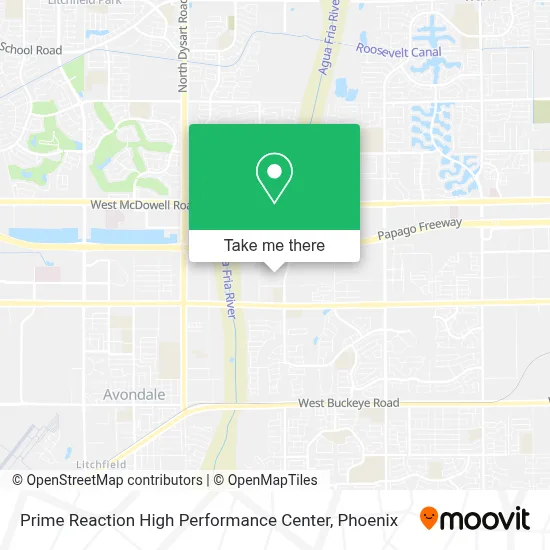 Prime Reaction High Performance Center map