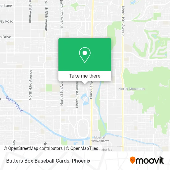 Batters Box Baseball Cards map