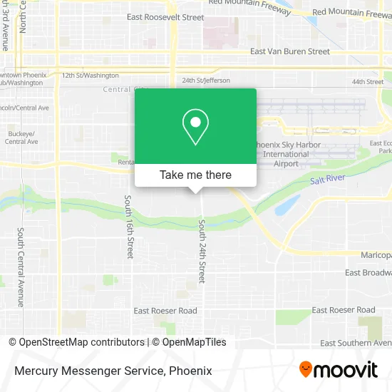 Mercury Messenger Service map