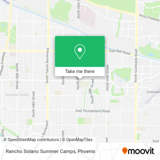 Rancho Solano Summer Camps map