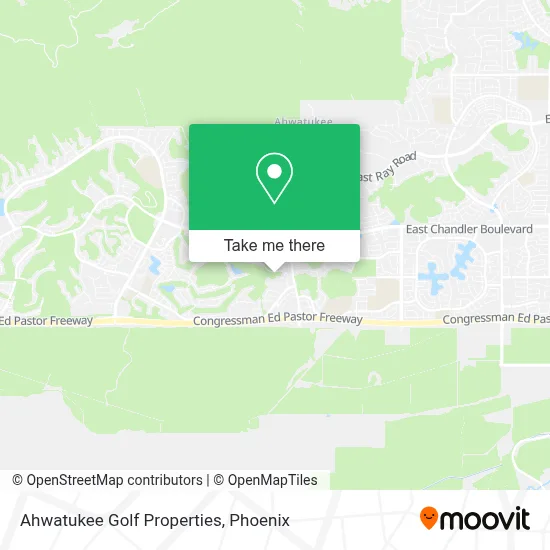 Ahwatukee Golf Properties map