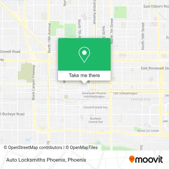 Auto Locksmiths Phoenix map