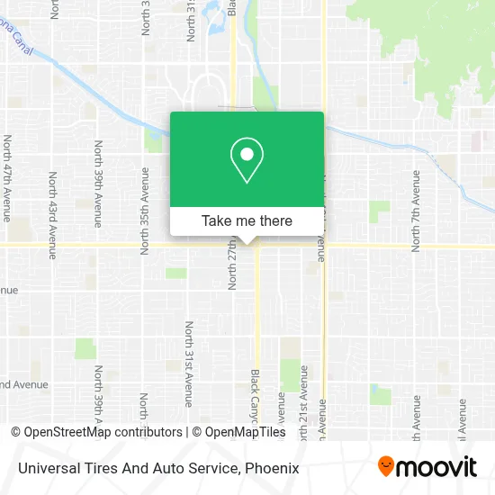 Universal Tires And Auto Service map