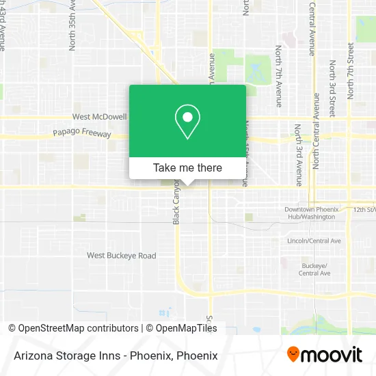 Arizona Storage Inns - Phoenix map