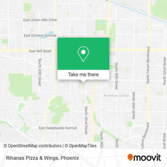 Rihanas Pizza & Wings map