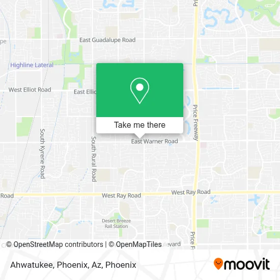 Ahwatukee, Phoenix, Az map