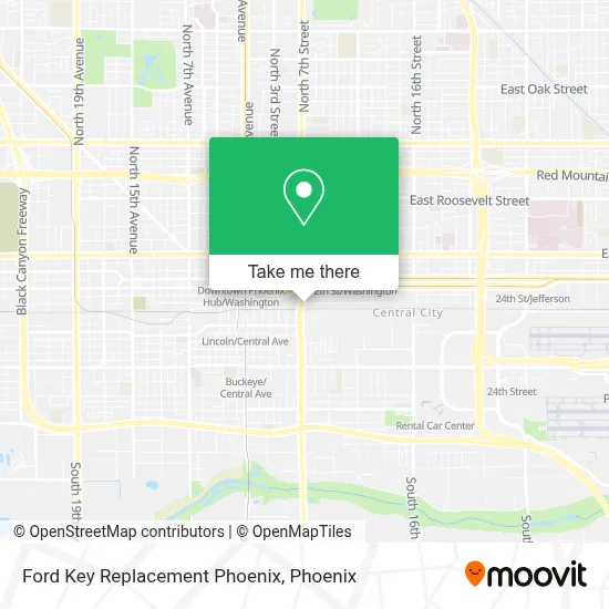 Ford Key Replacement Phoenix map
