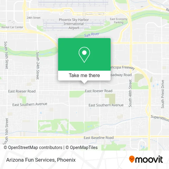 Arizona Fun Services map