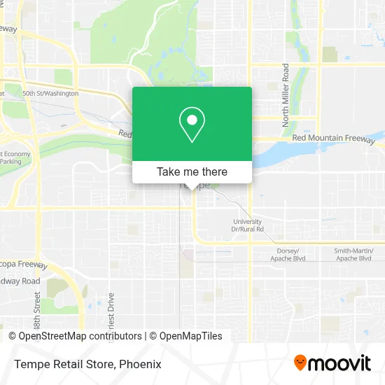 Tempe Retail Store map