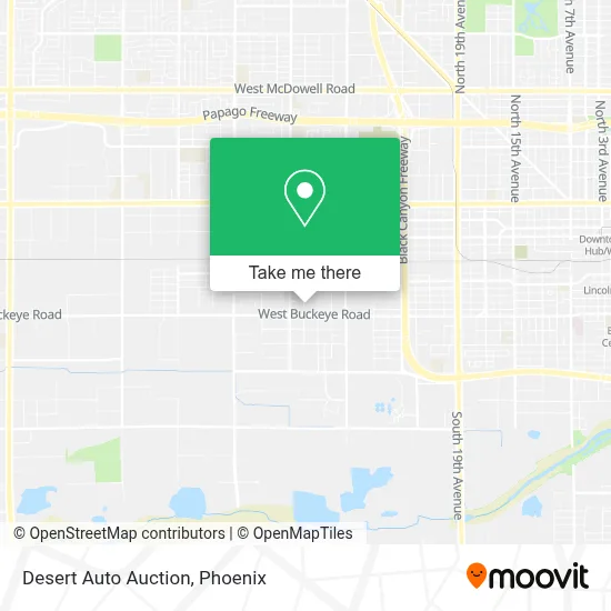 Desert Auto Auction map