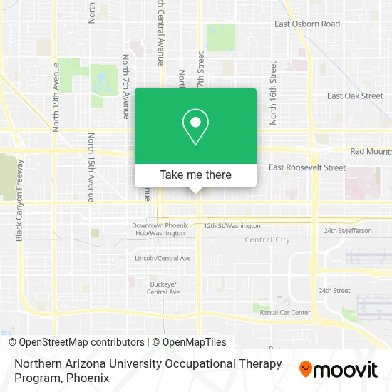 Northern Arizona University Occupational Therapy Program map
