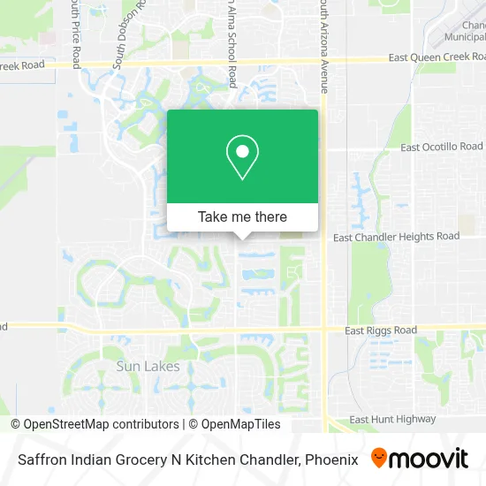 Saffron Indian Grocery N Kitchen Chandler map