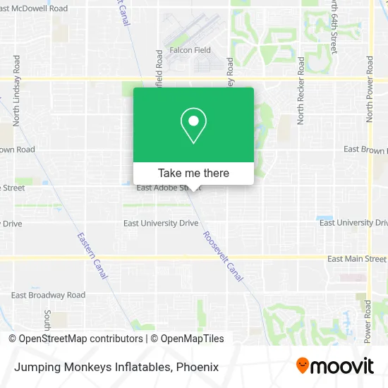 Jumping Monkeys Inflatables map