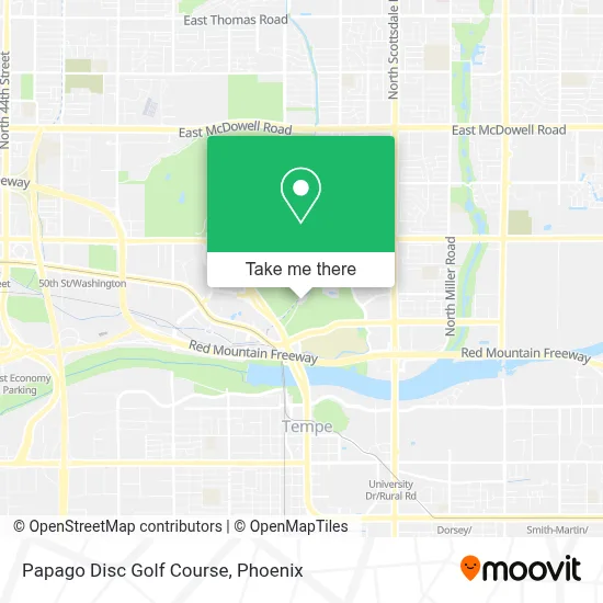 Papago Disc Golf Course map