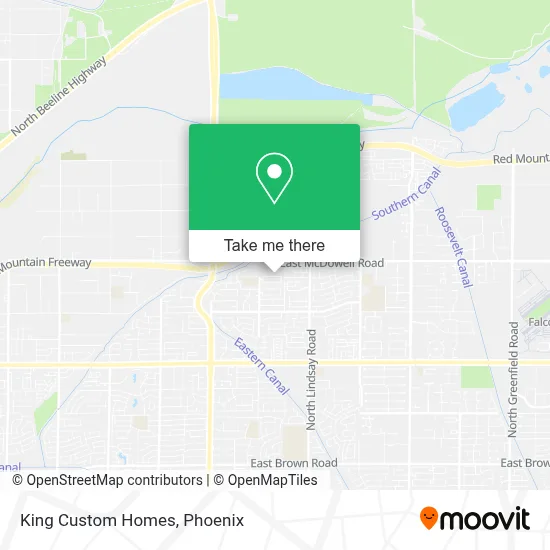 King Custom Homes map