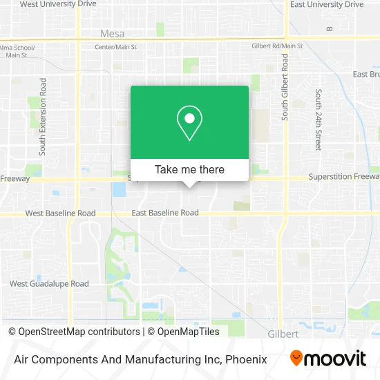 Air Components And Manufacturing Inc map